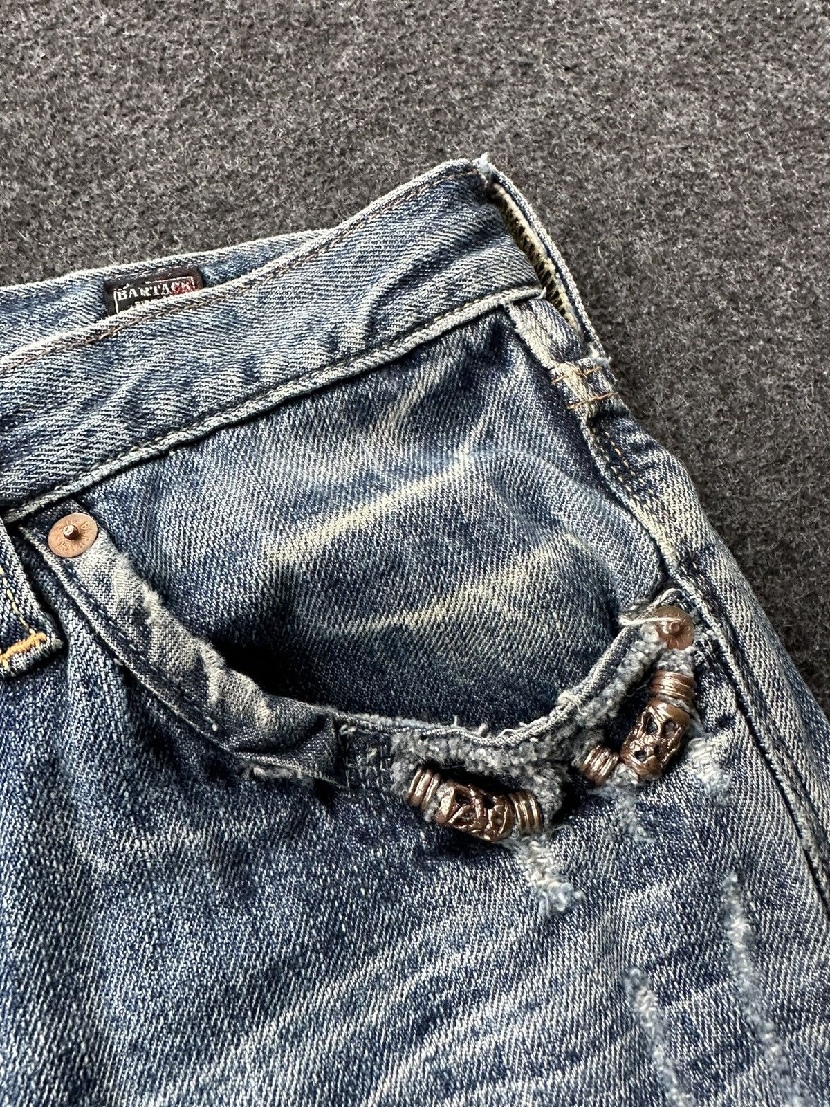 Japanese Brand Vintage Bartack Work Punk Denim W32 D257 Size US 32 / EU 48 - 11 Thumbnail