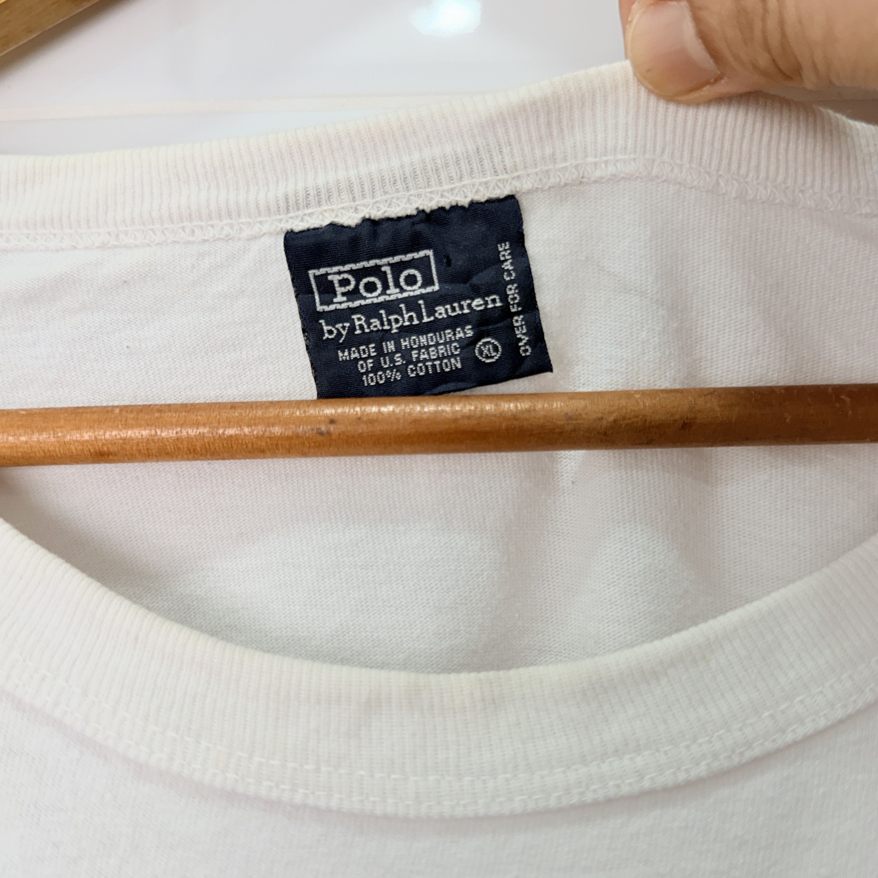Polo Ralph Lauren Size XL L/S Polo Ralph Lauren PRL Polo White/Navy Pit 25 Size US XL / EU 56 / 4 - 3 Thumbnail