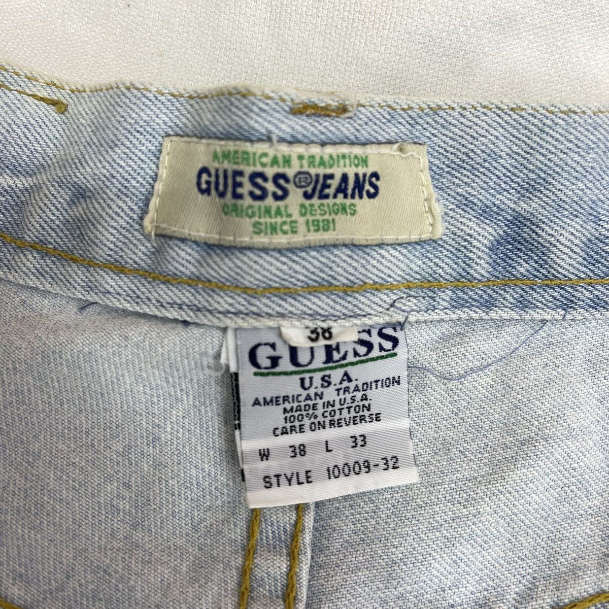 Guess 90s Vintage GUESS Custom Acid Wash Denim #1219/AQ Size US 38 / EU 54 - 13 Thumbnail