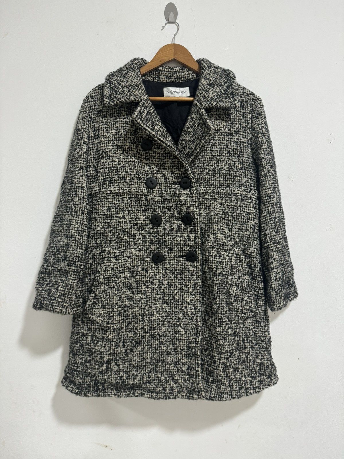 Designer × Vintage × Yves Saint Laurent Yves Saint Laurent Wool Knitted Jacket Size US S / EU 44-46 / 1 - 1 Thumbnail