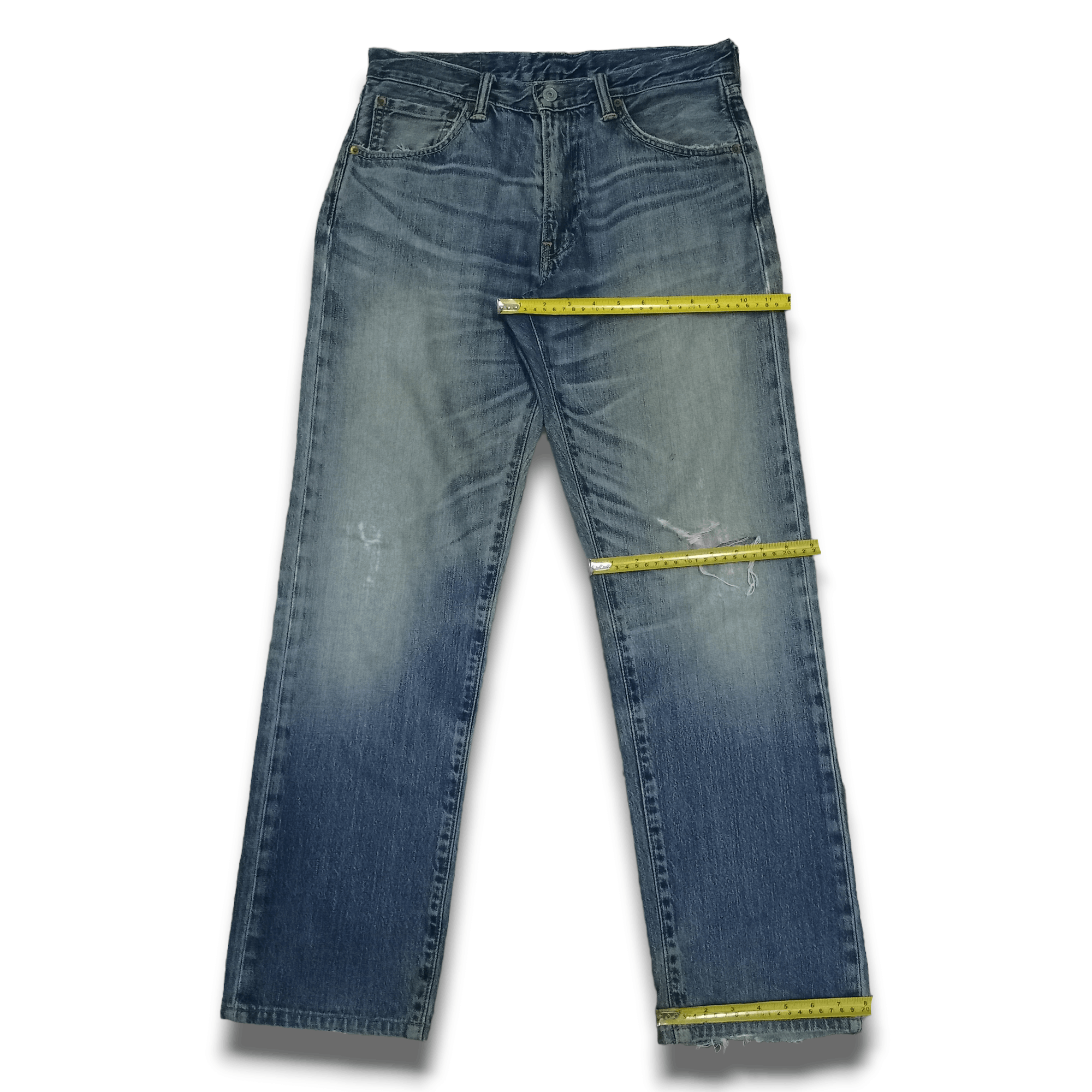 Levi's × Levi's Vintage Clothing Vintage LEVIS 503 Blue Wash Distressed Loose Jeans 31x30 Size US 31 - 9 Thumbnail