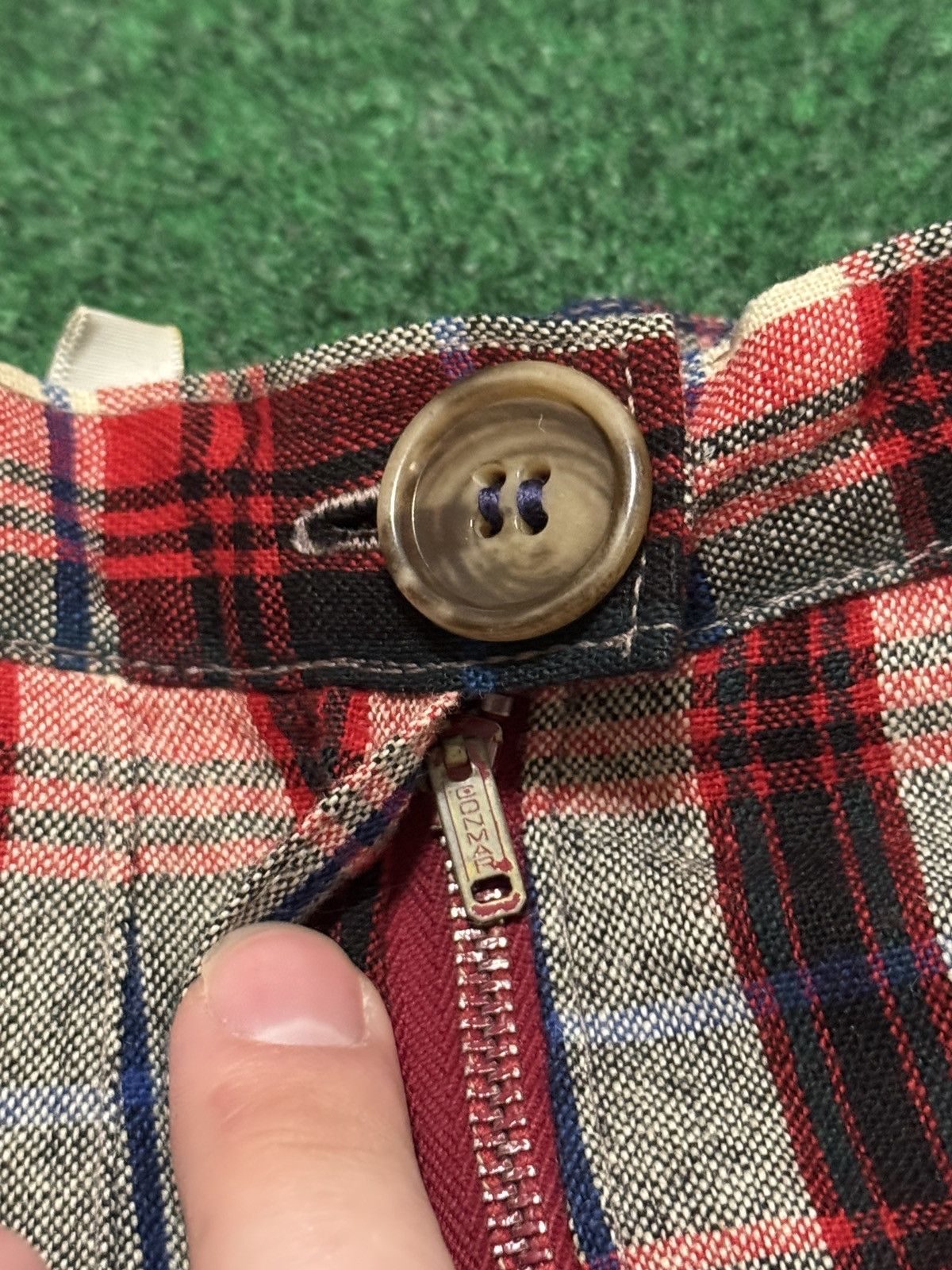 Vintage Vintage Plaid Wool Blend 50s 60s Plaid Small Pleated Skirt Size 26" / US 2 / IT 38 - 2 Thumbnail