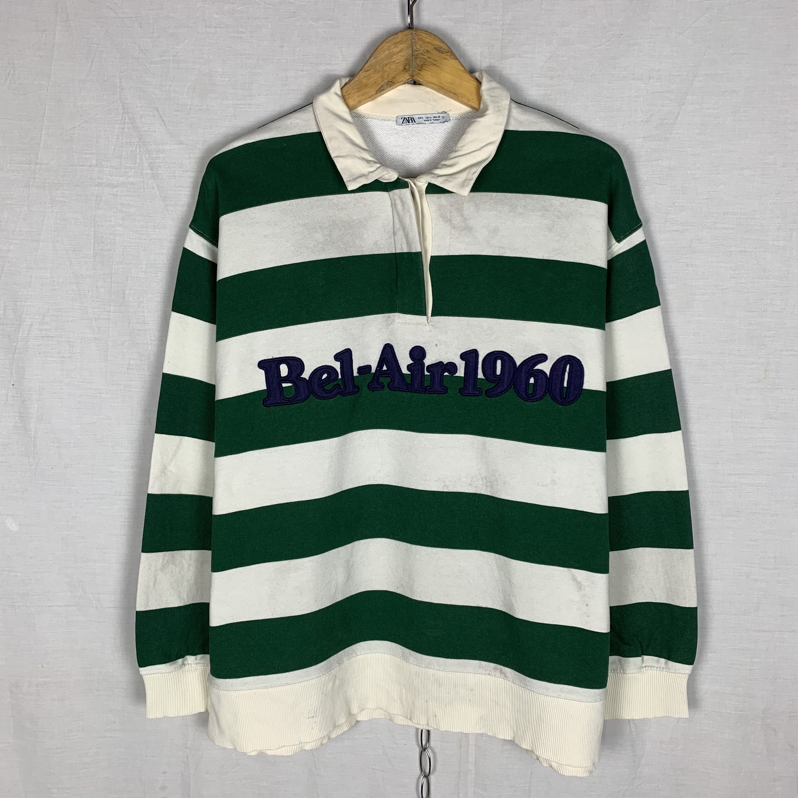 Zara ZARA Bel-Air 1960 Striped Sweatshirt Crewneck Size US L / EU 52-54 / 3 - 1 Thumbnail