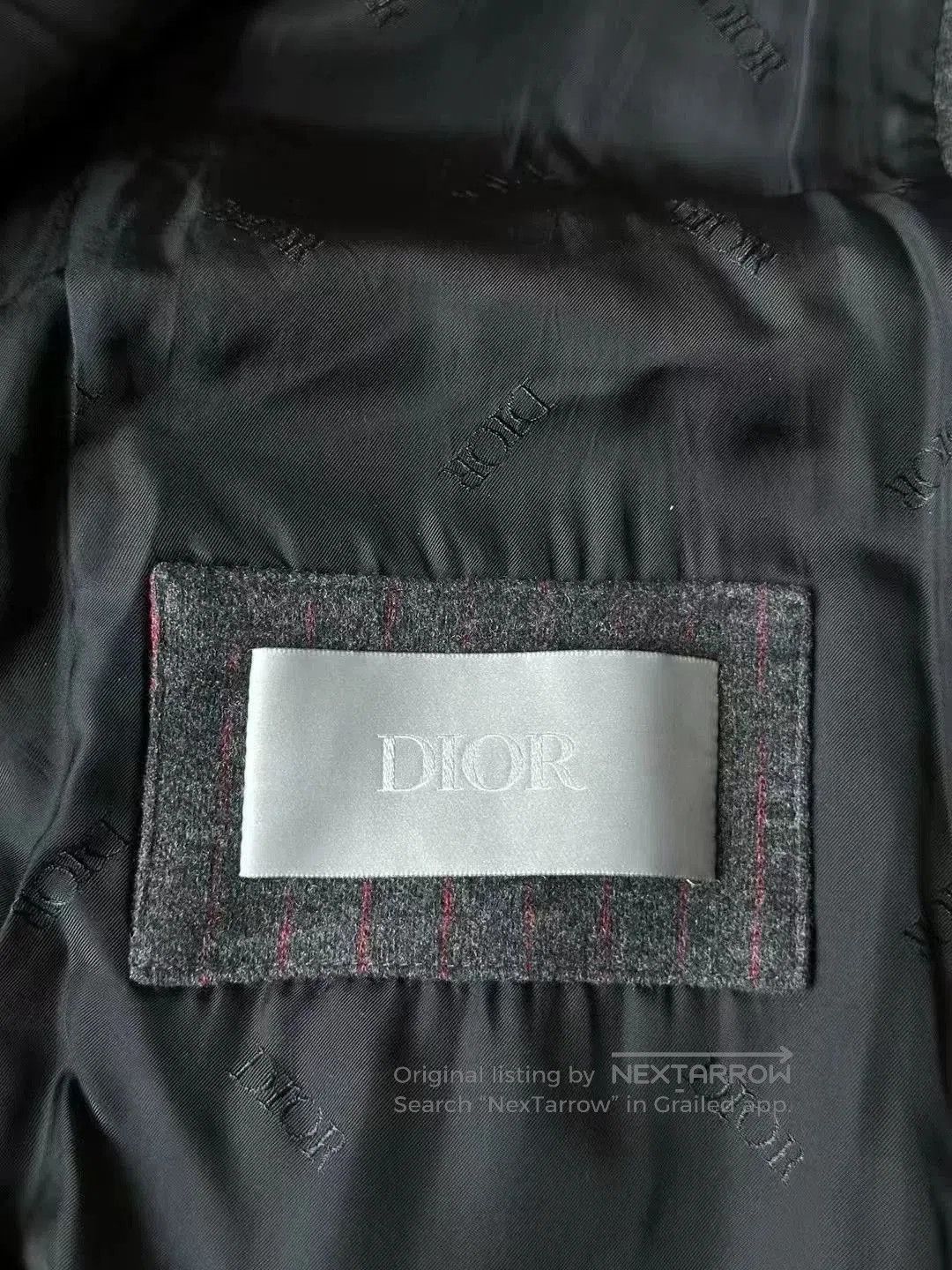 Dior Dior Wool Striped Slogan Baseball Jacket. Size US XL / EU 56 / 4 - 5 Thumbnail