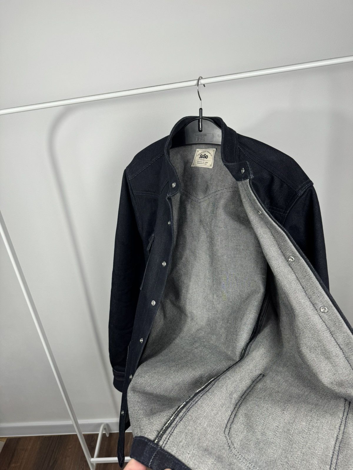 SoSo SoSo Heavy Raw Denim Jacket Indigo Workwear Trucker Coat L Size US L / EU 52-54 / 3 - 10 Thumbnail