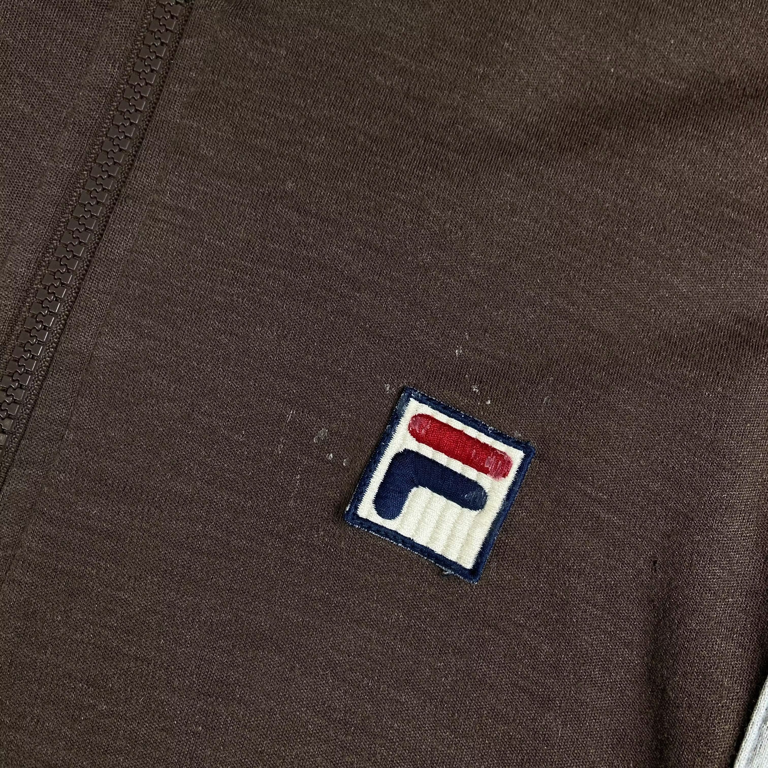 Fila × Vintage Mens Sweater Fila Bomber Vintage Size XL Full Zip Brown Size US XL / EU 56 / 4 - 5 Thumbnail