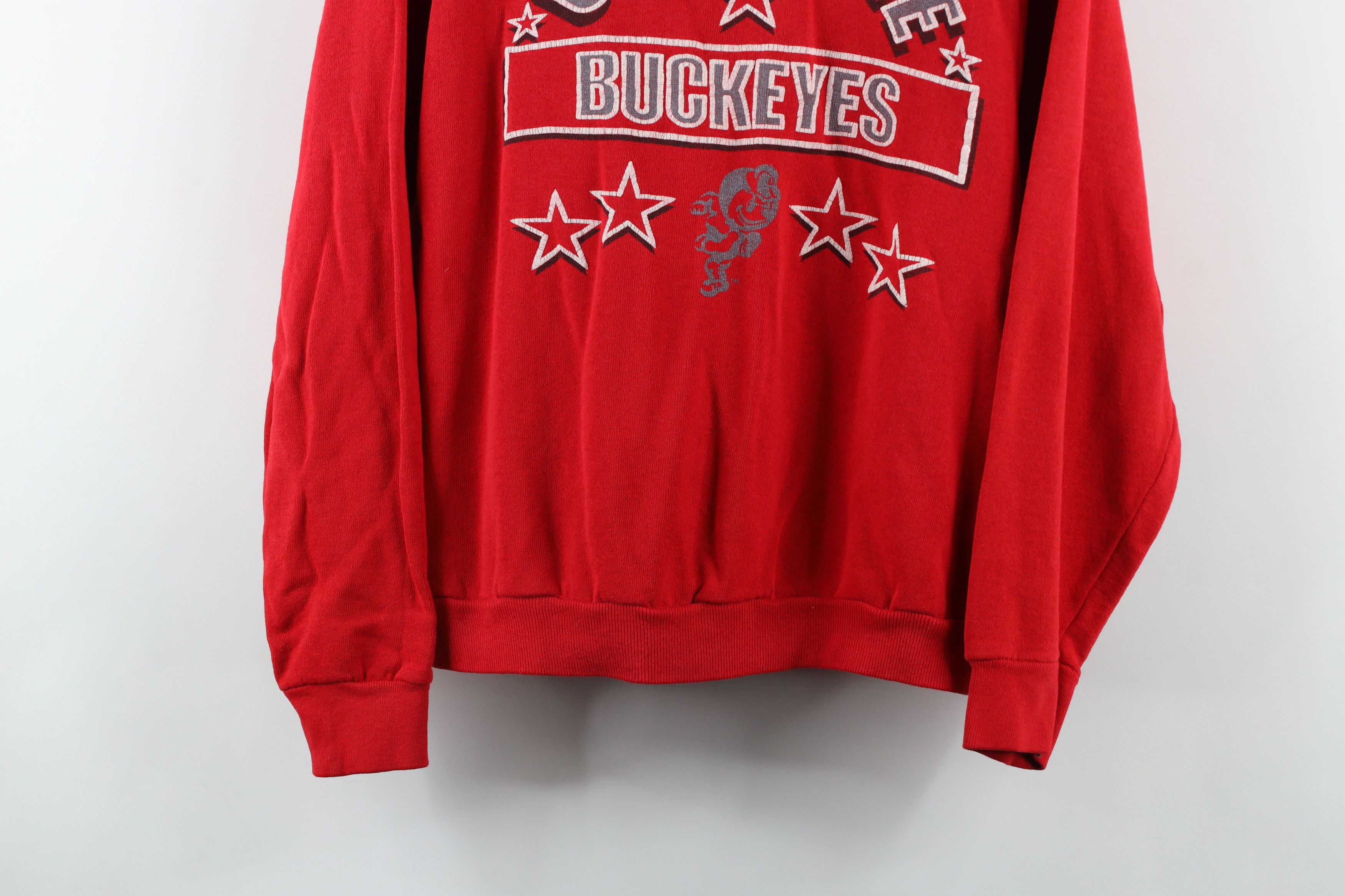 Vintage Vintage 80s Out Ohio State University Sweatshirt Red USA Size L / US 10 / IT 46 - 3 Thumbnail