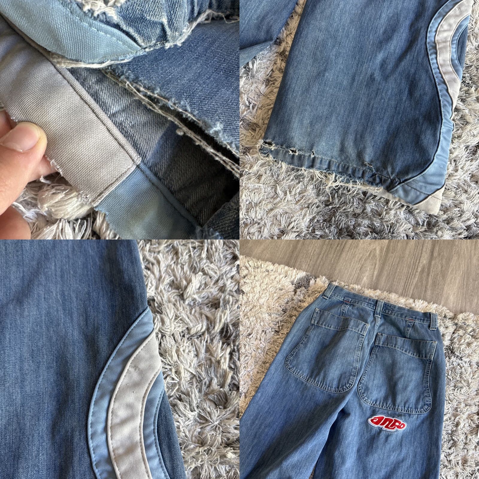 JNCO VINTAGE JNCO Jeans Hypnotix Baggy Blue & White Denim 29x27 Size 9 Womens Size 30" / US 8 / IT 44 - 9 Thumbnail
