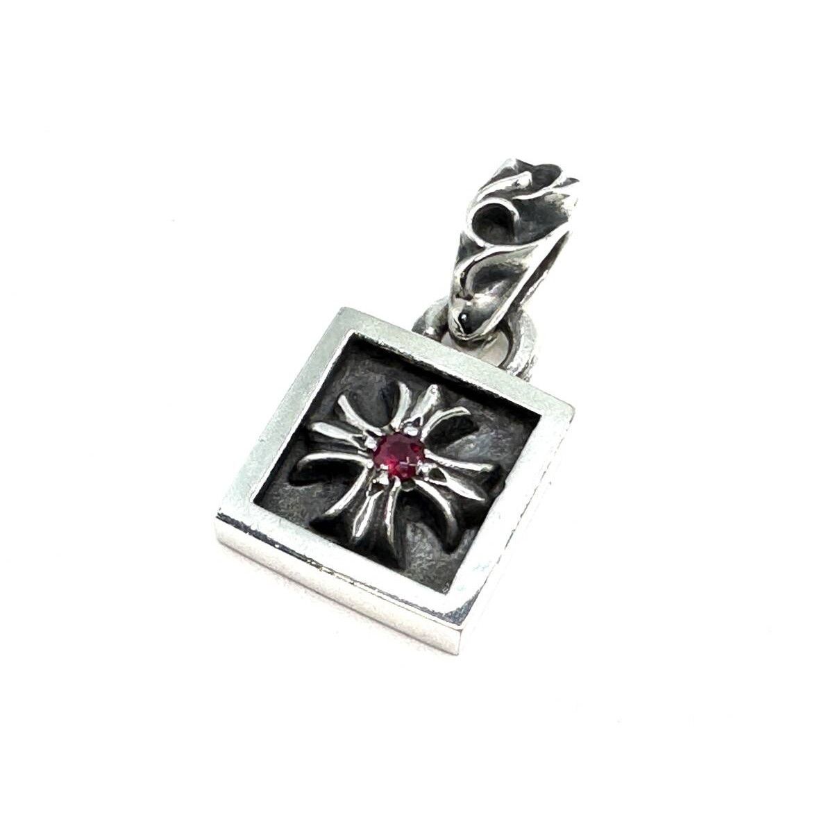 Chrome Hearts Chrome Hearts Framed CH Plus Ruby Pendant | Grailed