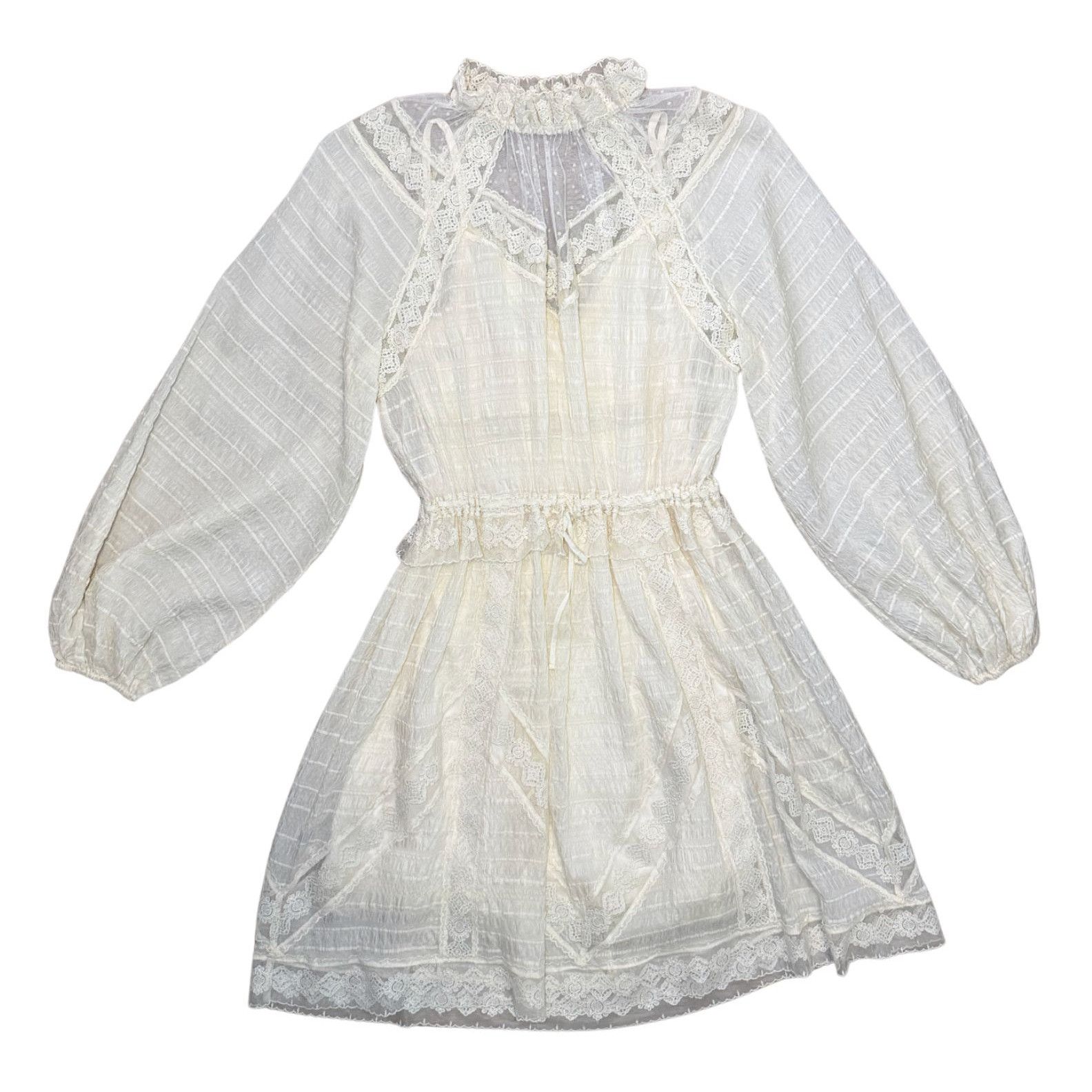 Zimmermann ZIMMERMANN Sabotage Lace Yellow Mini Dress EUC $895 Sz 1 S Size S / US 4 / IT 40 - 6 Thumbnail