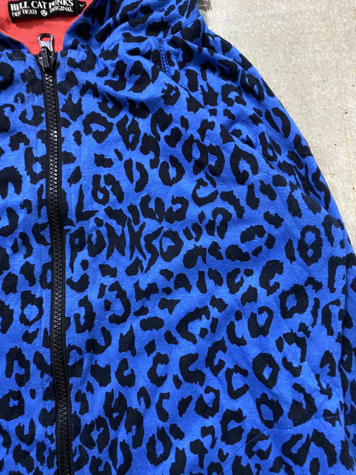 20471120 Hell cat punk blue leopard reversible hoodie Size M / US 6-8 / IT 42-44 - 5 Thumbnail