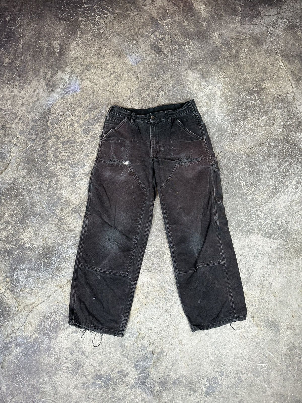 image of Vintage Ash Gray Dakota Double Knees in Black, Men's (Size 30)
