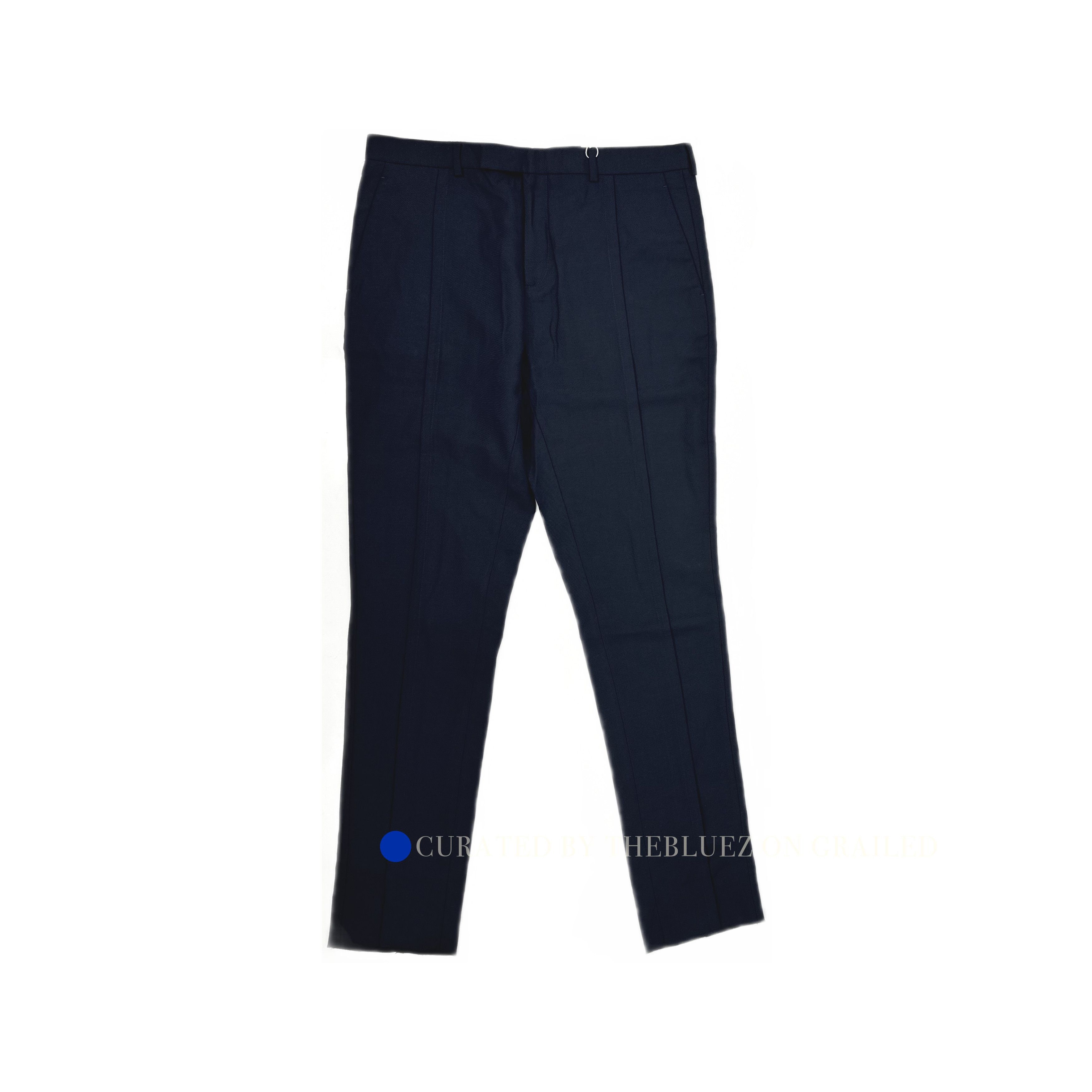 Dior Elegant Blue Wool Mohair Trousers Size US 38 / EU 54 - 1 Thumbnail