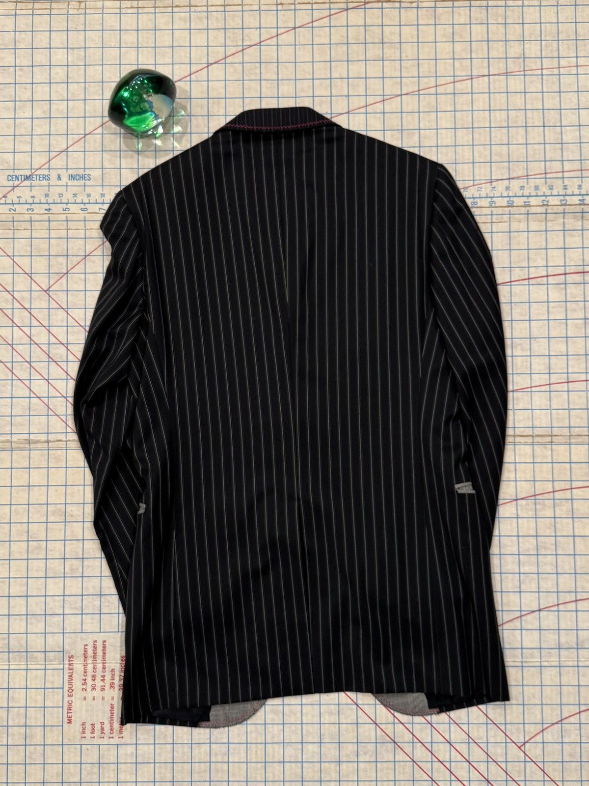 Moschino Moschino Pin Striped Blazer Black Avant Garde Jacket Size 42R - 13 Thumbnail
