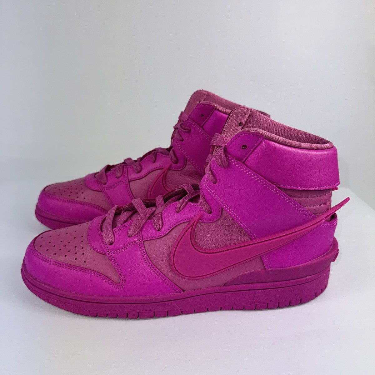 Nike NIKE DUNK HIGH TOP AMBUSH ACTIVE FUCHSIA SNEAKERS Size US 11 / EU 44 - 5 Thumbnail