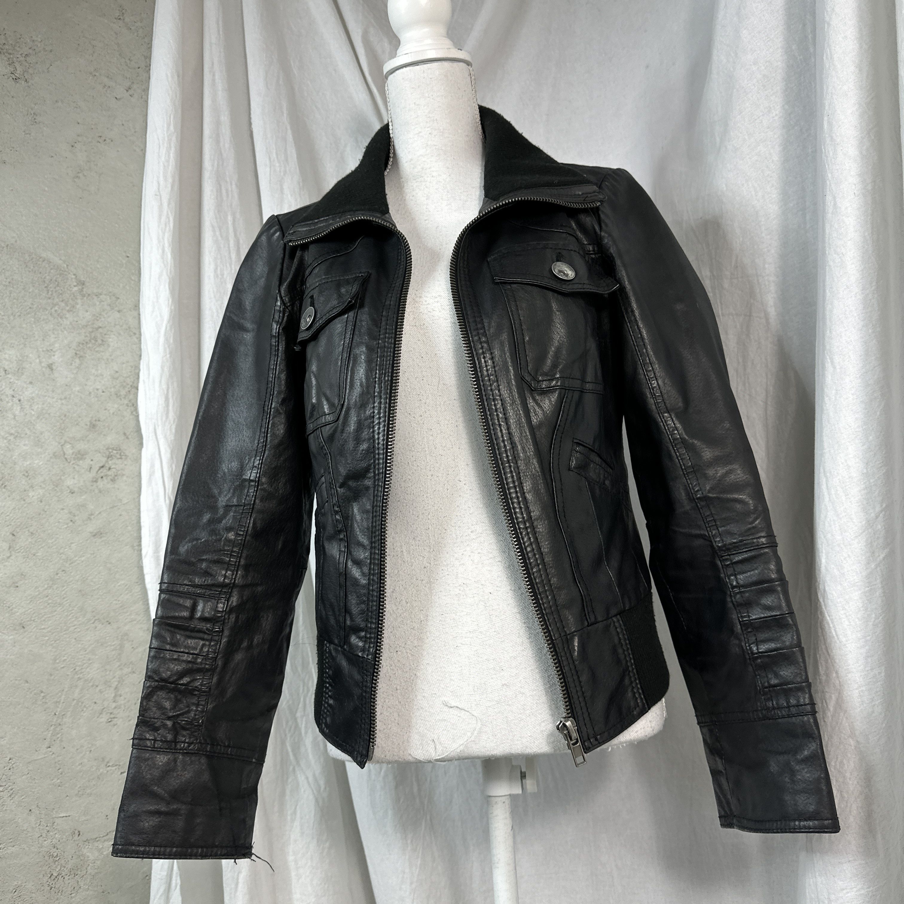 Vintage Vintage Moto Leather Jacket Size M / US 6-8 / IT 42-44 - 3 Thumbnail