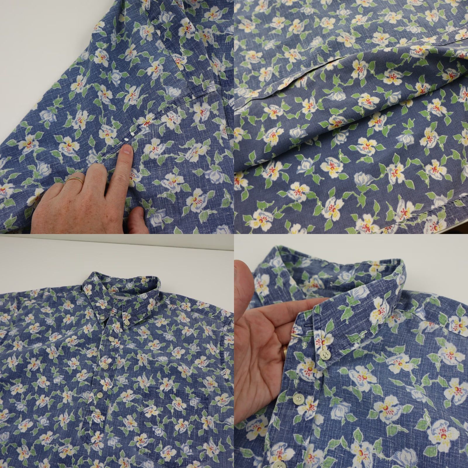 Reyn Spooner VINTAGE Reyn Spooner Hawaiian Shirt Mens L Blue Green Aloha Popover Made in Hawaii Size US L / EU 52-54 / 3 - 8 Thumbnail