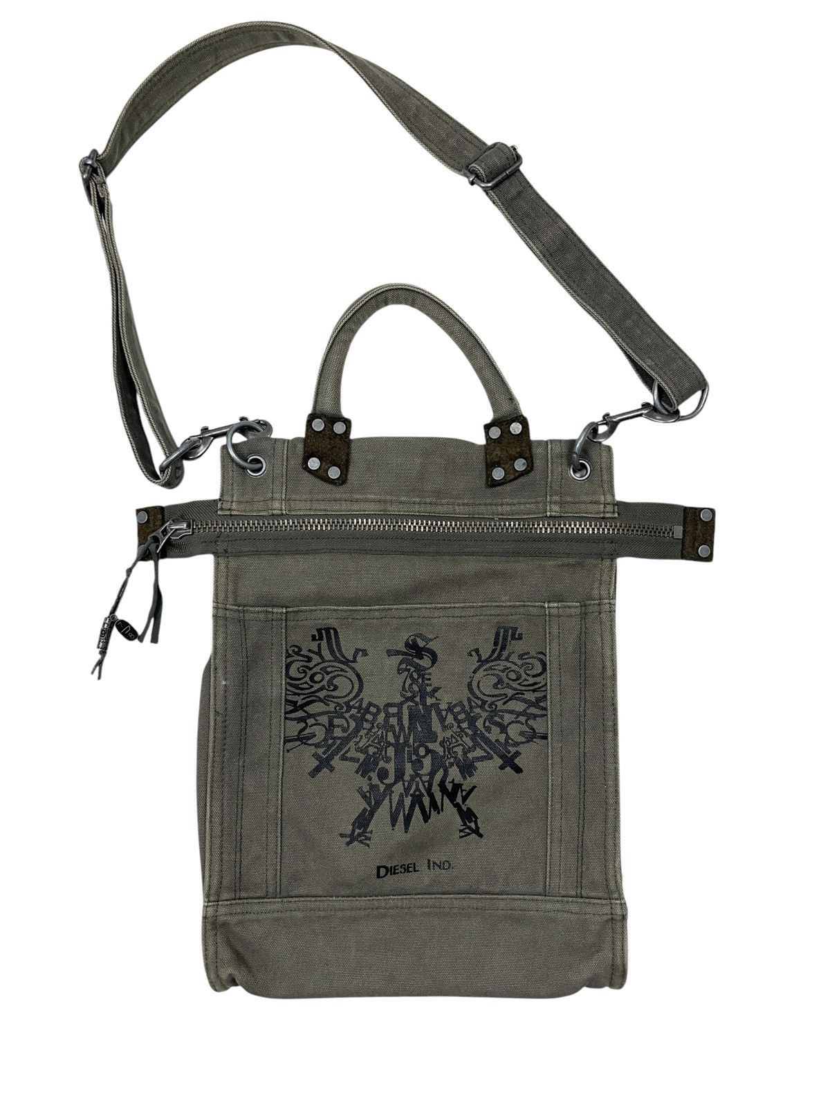 Diesel Vintage Diesel Avant Garde Crossbody Canvas Bag Military Size ONE SIZE - 1 Thumbnail