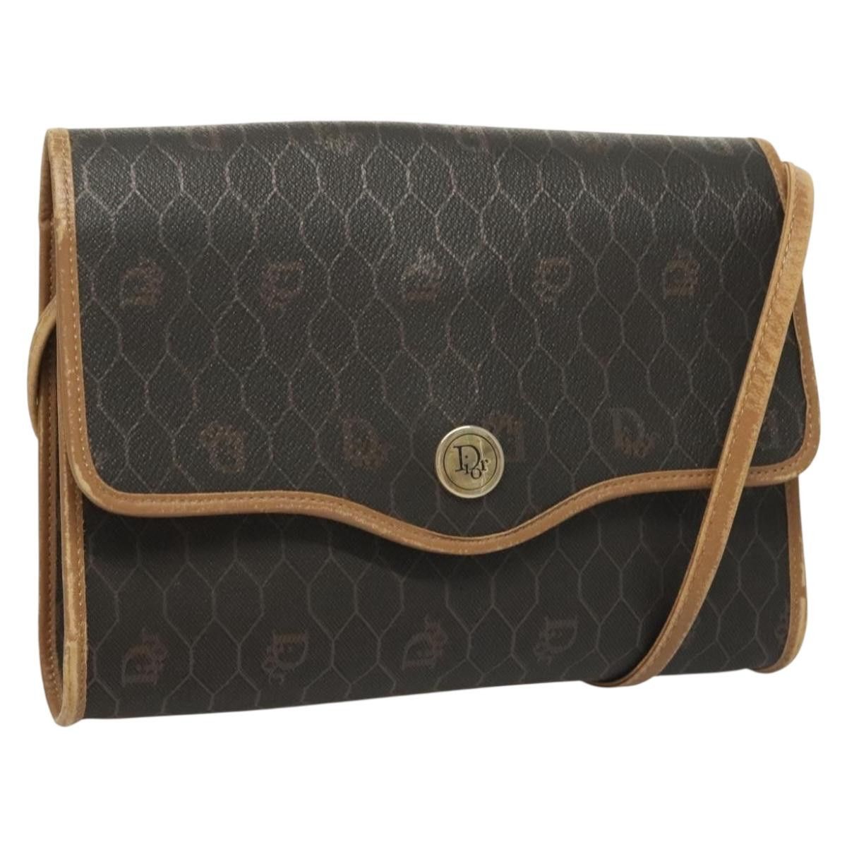 Dior DIOR Honeycomb Canvas Shoulder Bag Pvc Black Gold Size ONE SIZE - 1 Thumbnail