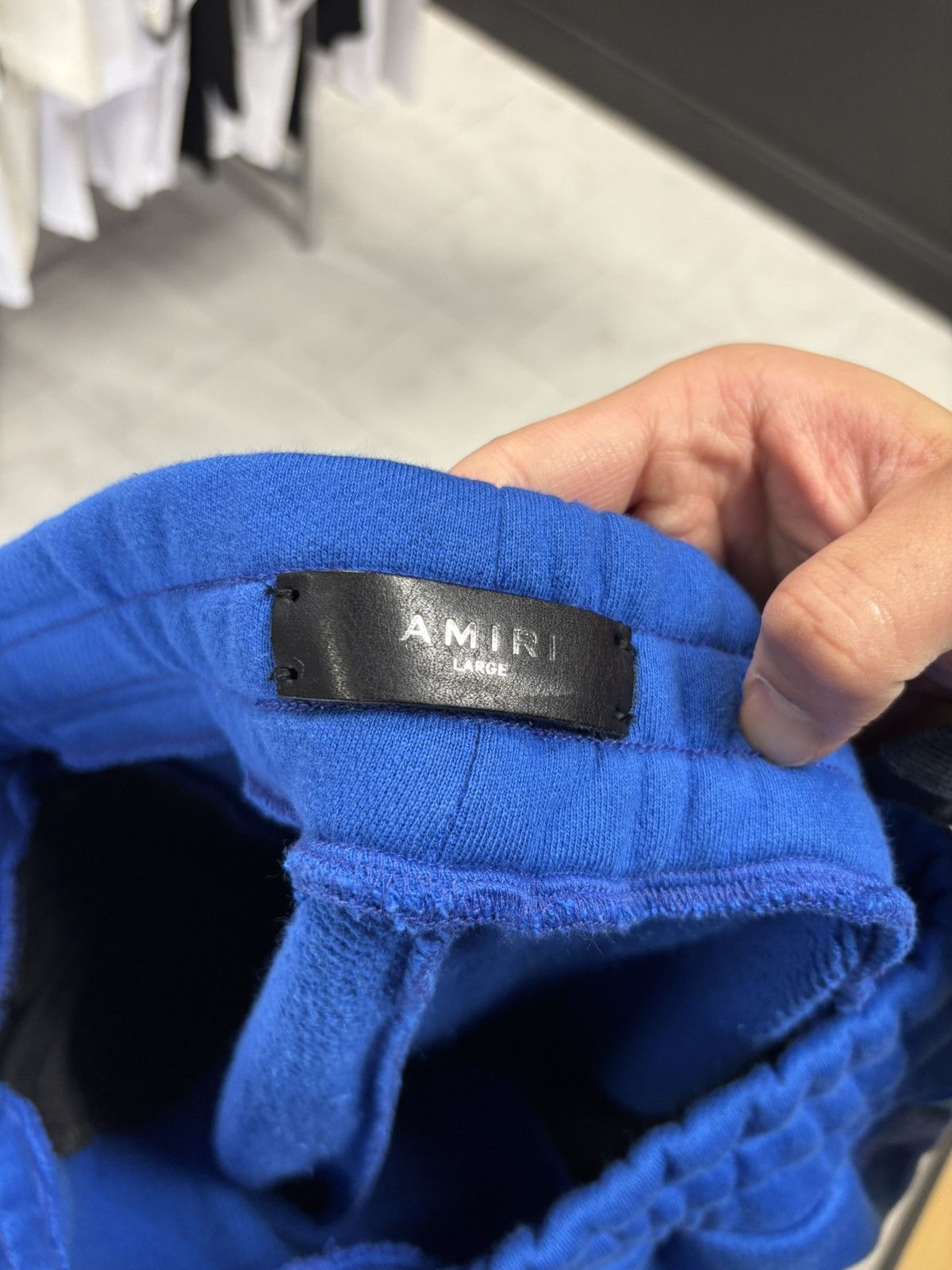 Amiri Amiri core logo paint drip sweatpants blue Size US 34 / EU 50 - 4 Thumbnail