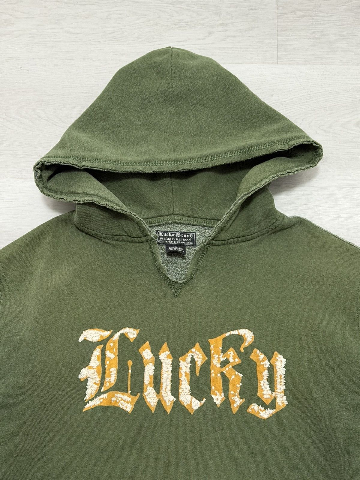 Lucky Brand Vintage Lucky Brand Hoodie Old English Logo Size Small Y2K Size US S / EU 44-46 / 1 - 3 Thumbnail