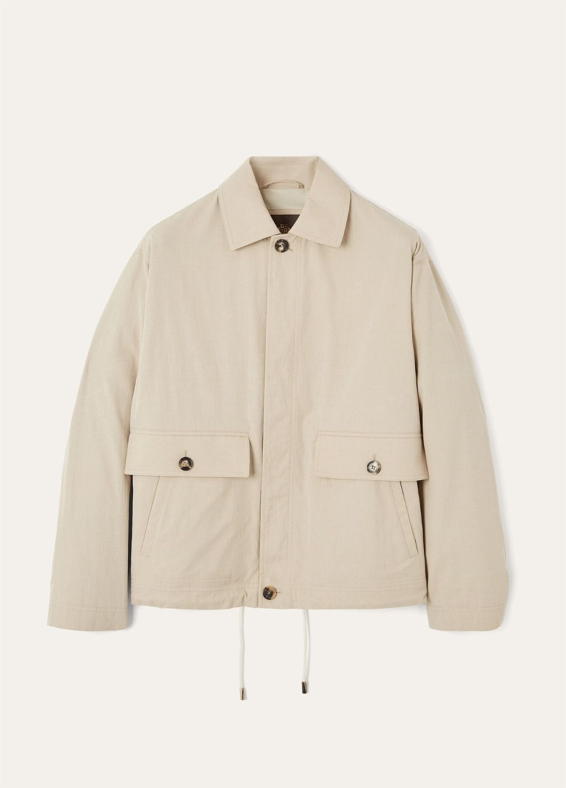 Loro Piana o1srvl11e0526 FAP1664 Rudolf Blouson Jacket in Beige Size US XL / EU 56 / 4 - 1 Thumbnail