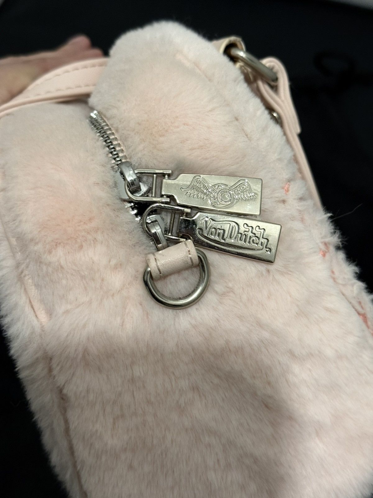 Von Dutch VON DUTCH LIGHT PINK FUR BOWLING BAG Size ONE SIZE - 3 Thumbnail