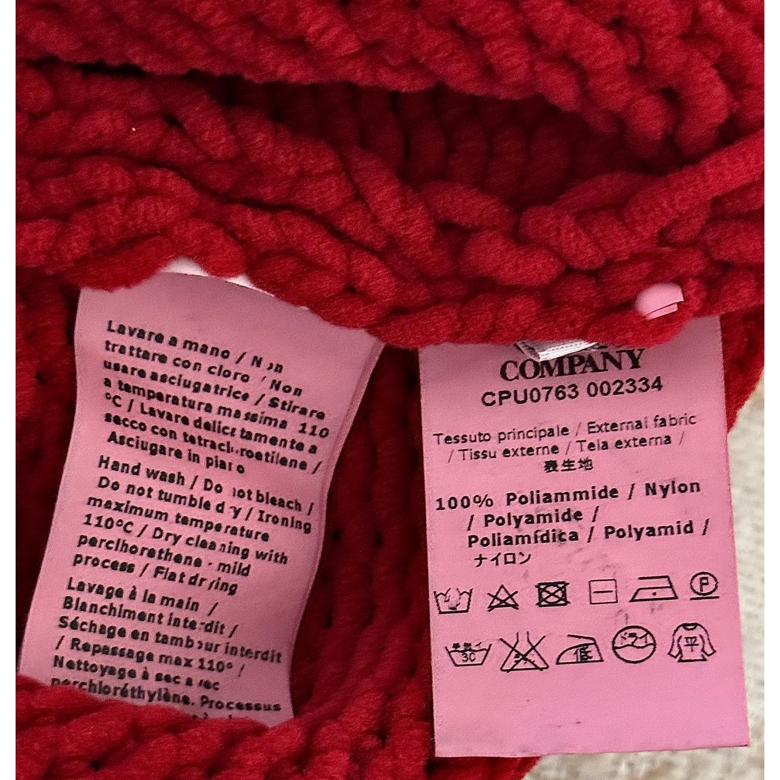 C.P. Company C.P. Company Men's Red Polyamide Nylon blend Turtle Neck Size US M / EU 48-50 / 2 - 3 Thumbnail