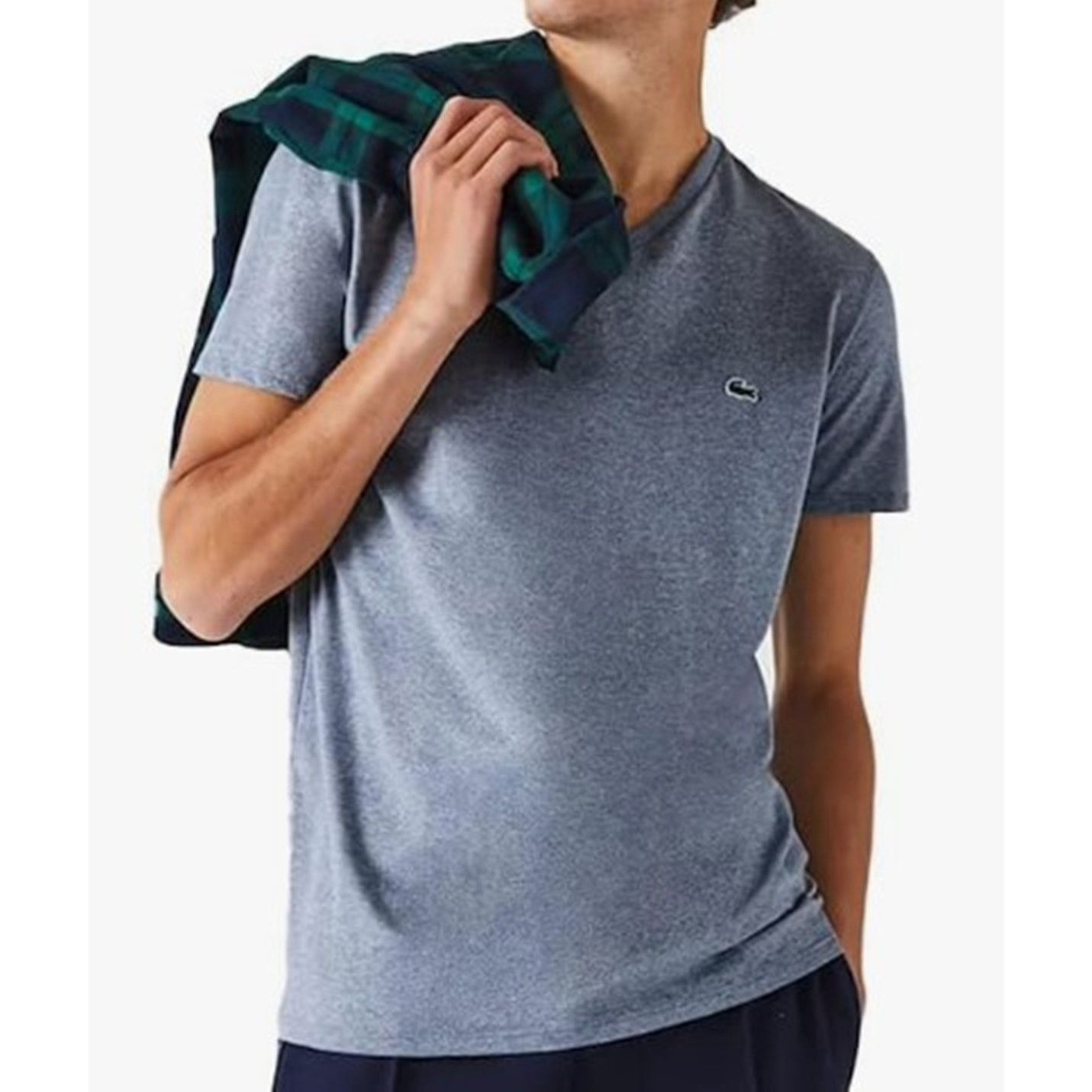 Lacoste Lacoste Men's Short V-Neck Pima Cotton Jersey T-Shirt 2XL Size US XXL / EU 58 / 5 - 1 Thumbnail