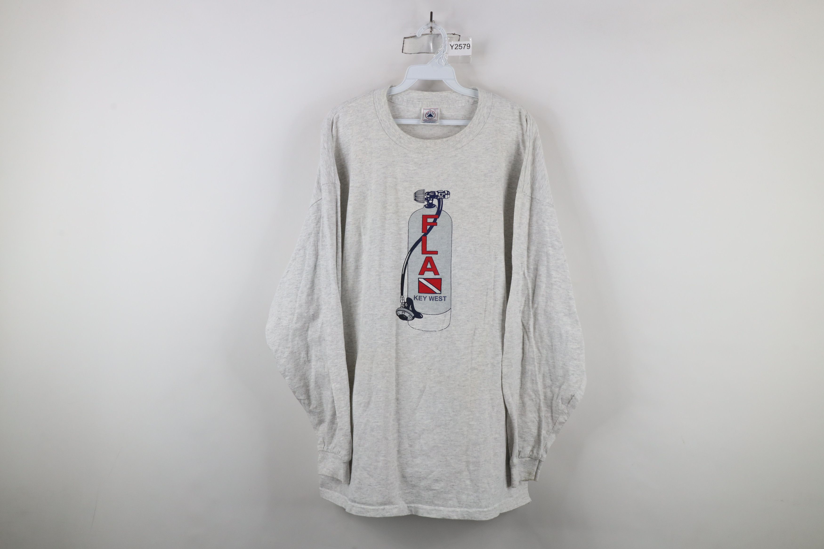 Vintage Vintage 90s Streetwear West Scuba Diving Long Sleeve T-Shirt Size US XXL / EU 58 / 5 - 1 Thumbnail