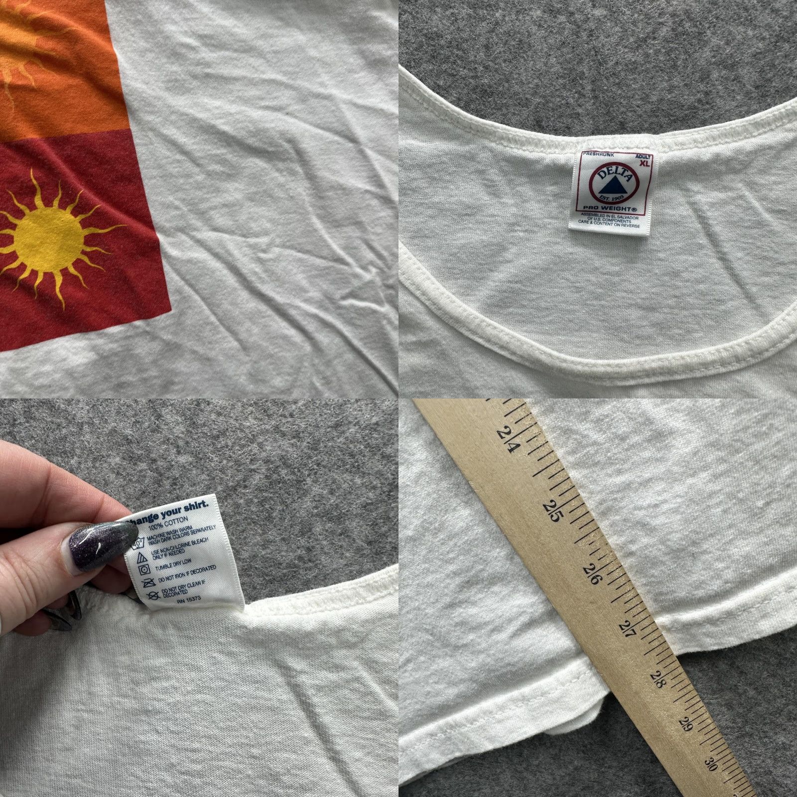 Delta VINTAGE Jazzercise Shirt Mens XL White Tank Top 90s Workout Graphic Fitness y2k Size US XL / EU 56 / 4 - 8 Thumbnail