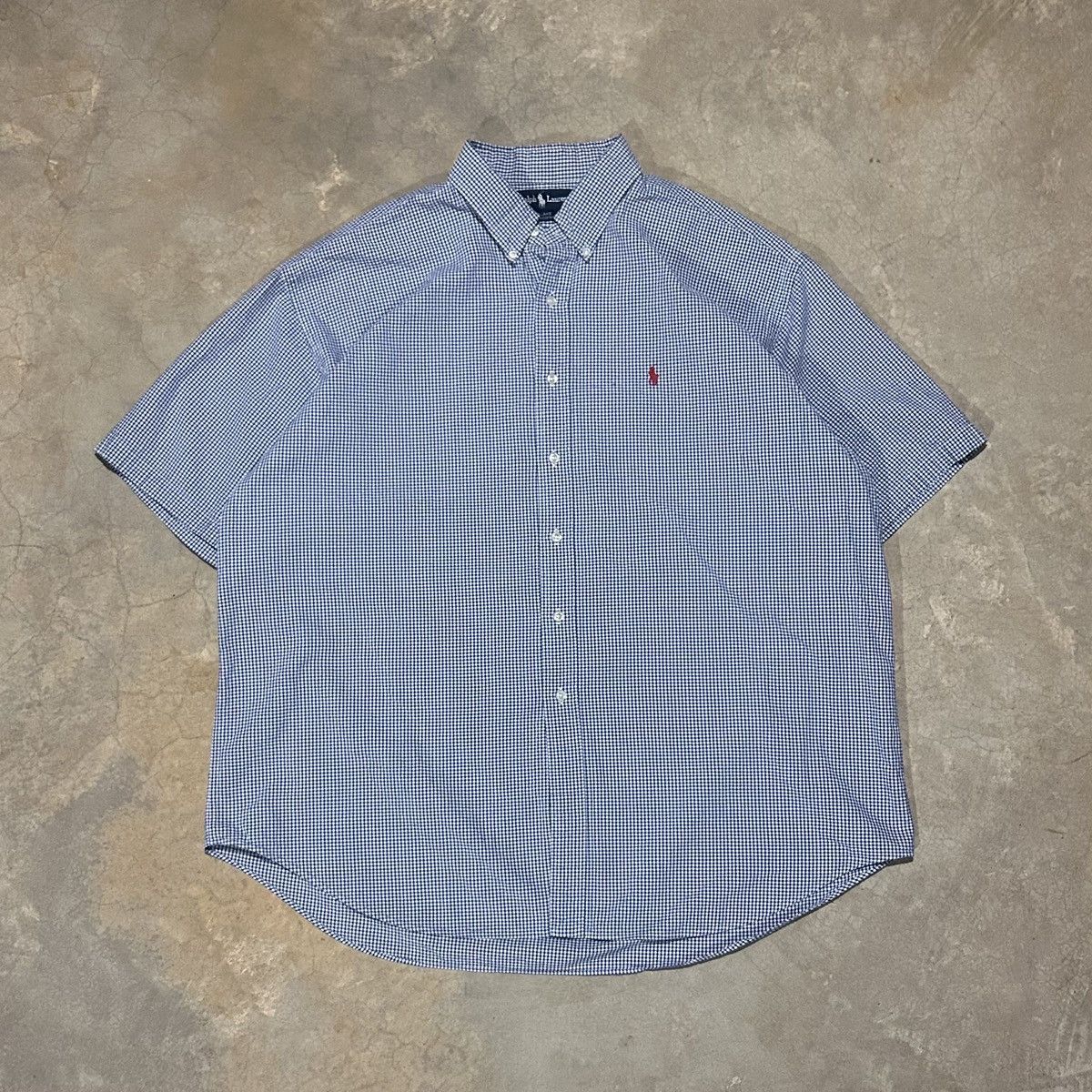 Polo Ralph Lauren × Vintage Vintage 1990s Ralph Lauren Seersucker Pony Button Up Shirt Size US XXL / EU 58 / 5 - 1 Thumbnail