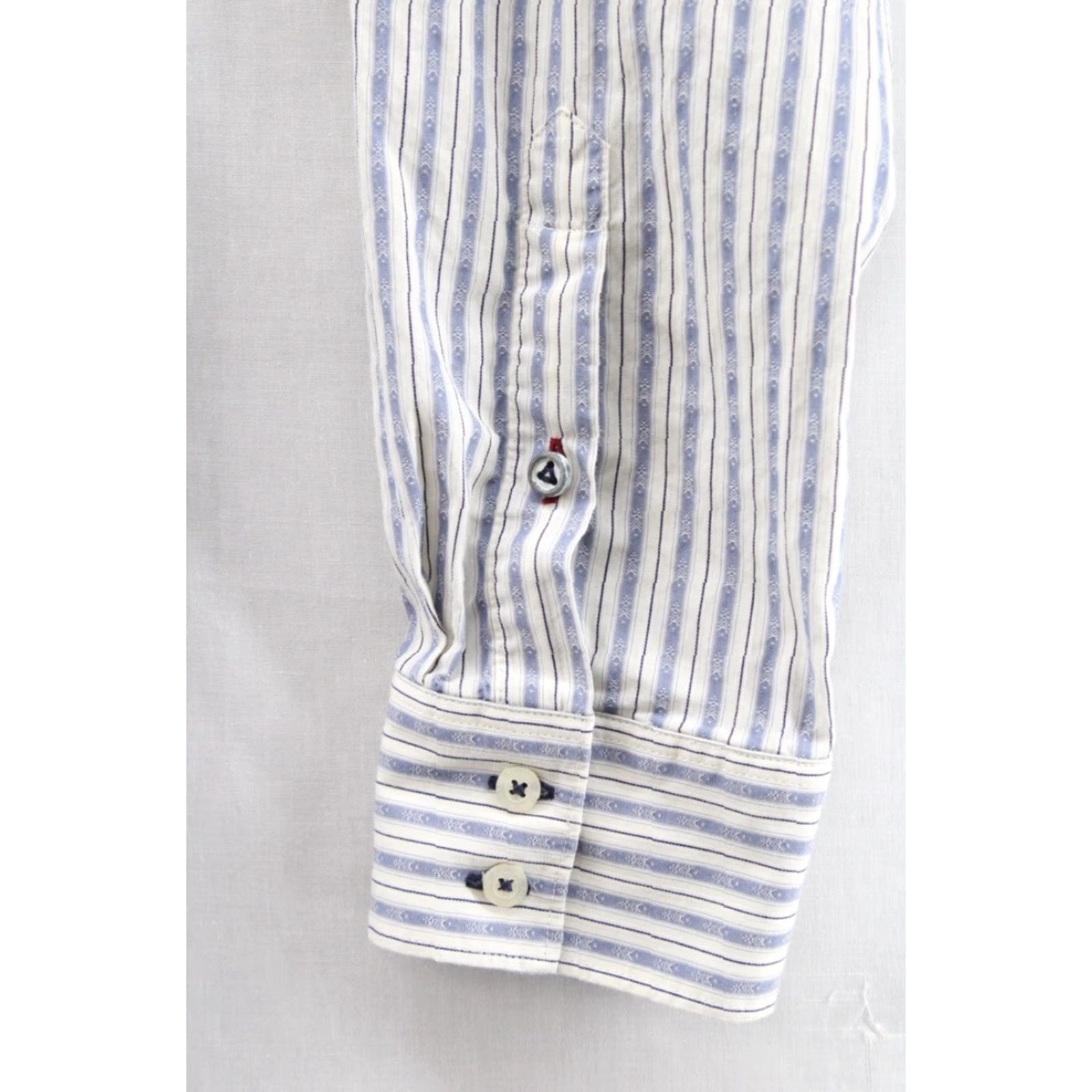 Tommy Bahama Tommy Bahama Shirt Men's XL Blue Stripe Flip Cuff Long Sleeve Hidden Button Down Size US XL / EU 56 / 4 - 6 Thumbnail