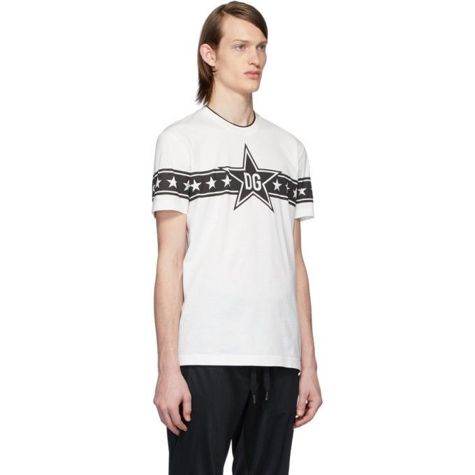 Dolce & Gabbana 😳Dolce Gabbana White DG Stars Millennials T-Shirt Size US L / EU 52-54 / 3 - 12 Thumbnail