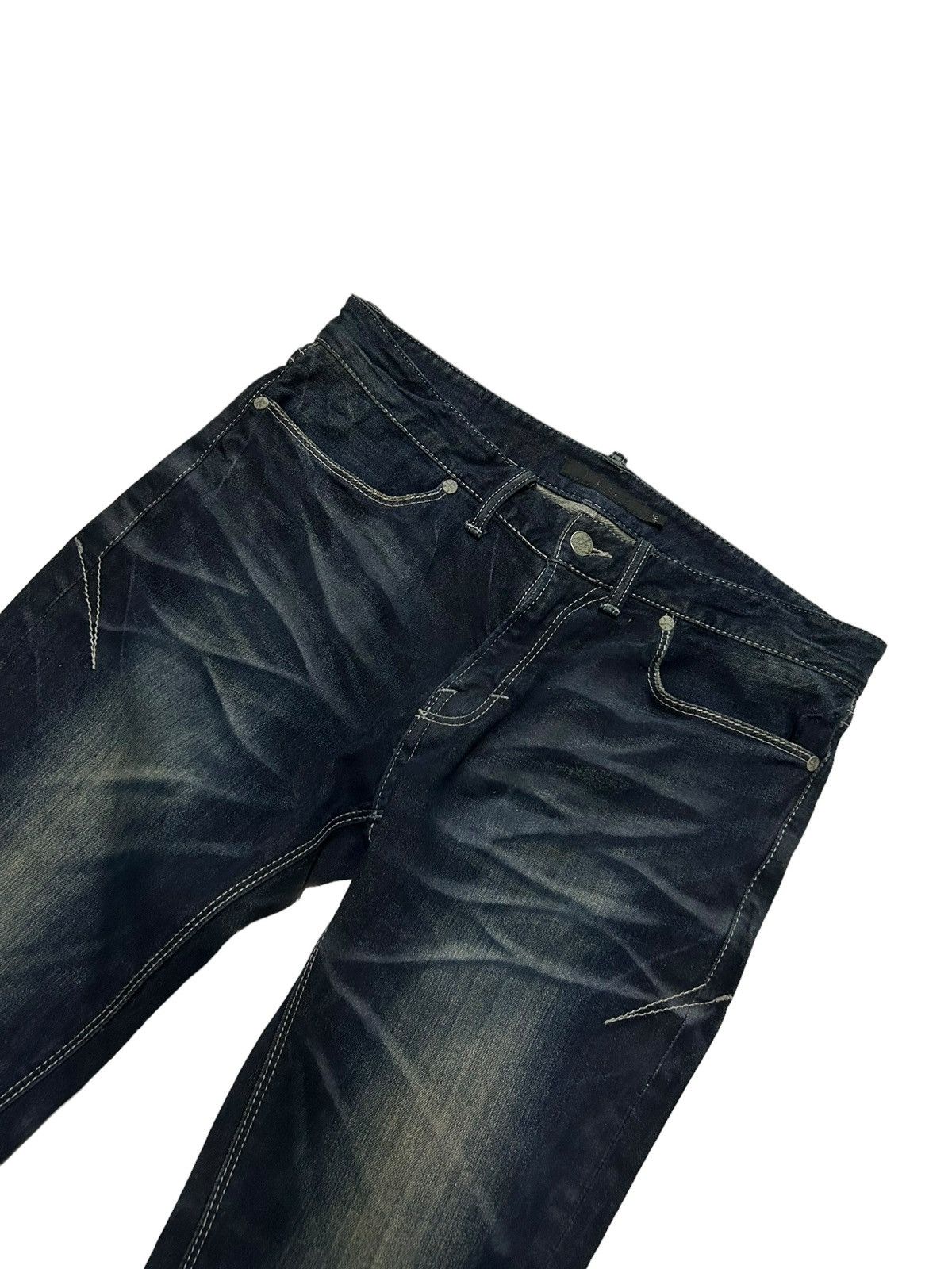 GOSTAR DE FUGA × If Six Was Nine × Le Grande Bleu (L.G.B.) GOSTAR DE FUGA 🎌☠️ vtg Japanese Style Denim Rare☠️☠️ Size US 33 - 3 Thumbnail