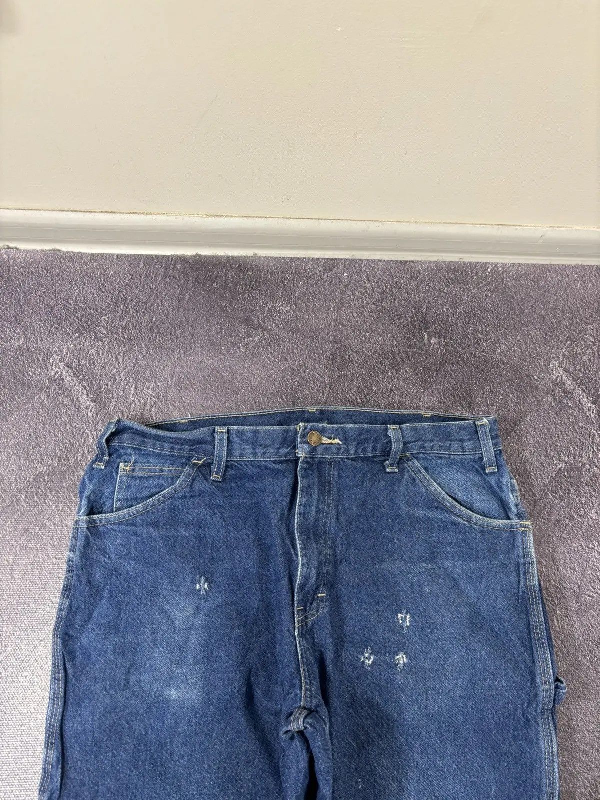 Dickies × Vintage Vintage Dickies Y2K Perforated Work Hype Denim Baggy Jeans Size US 36 / EU 52 - 8 Thumbnail