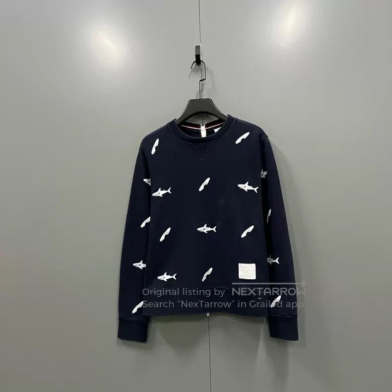 Thom Browne Thom Browne Shark embroidery zip-up sweatshirt Size US L / EU 52-54 / 3 - 2 Thumbnail