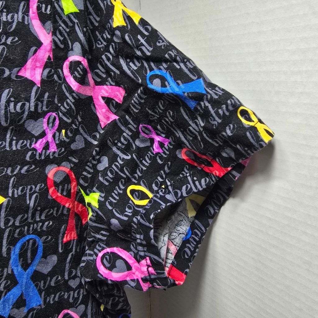 Cherokee Women's Cherokee Black Multi-color Ribbon Short Sleeve Tee L Size L / US 10 / IT 46 - 4 Thumbnail