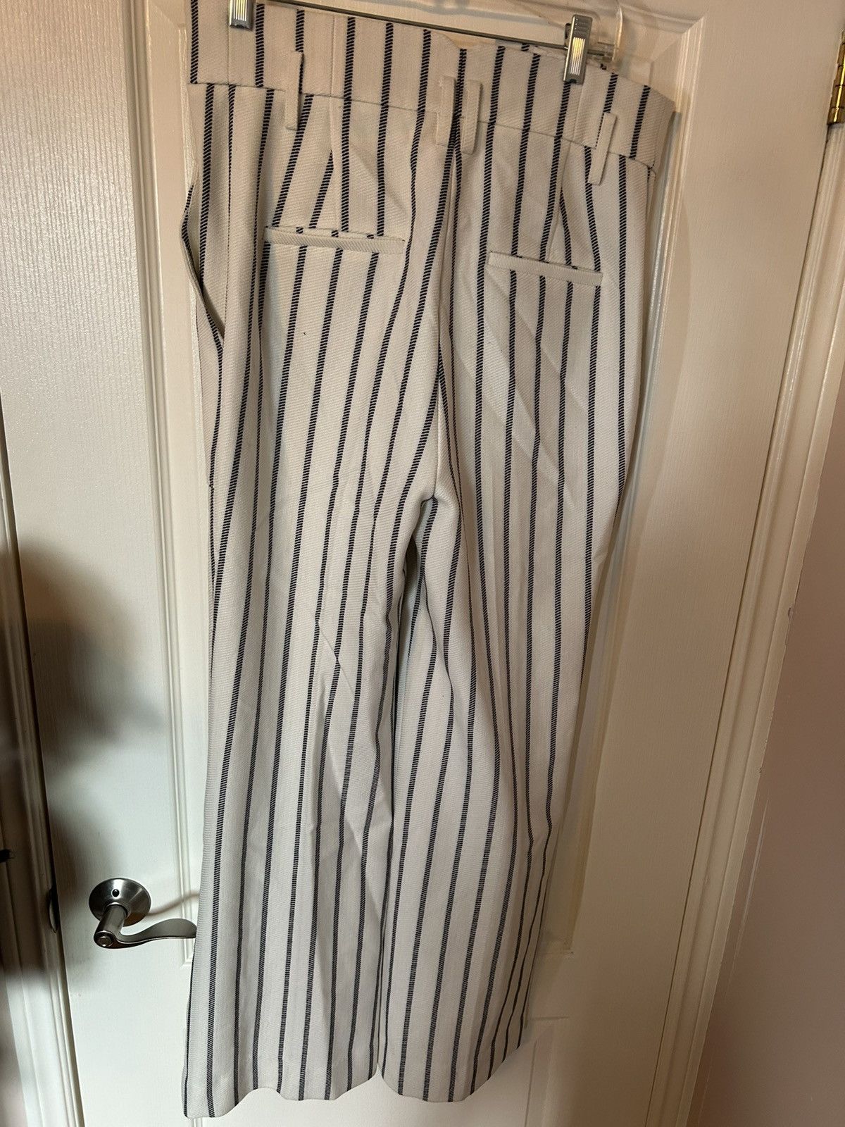 Georges Marciano White striped trousers Size 30" / US 8 / IT 44 - 3 Thumbnail