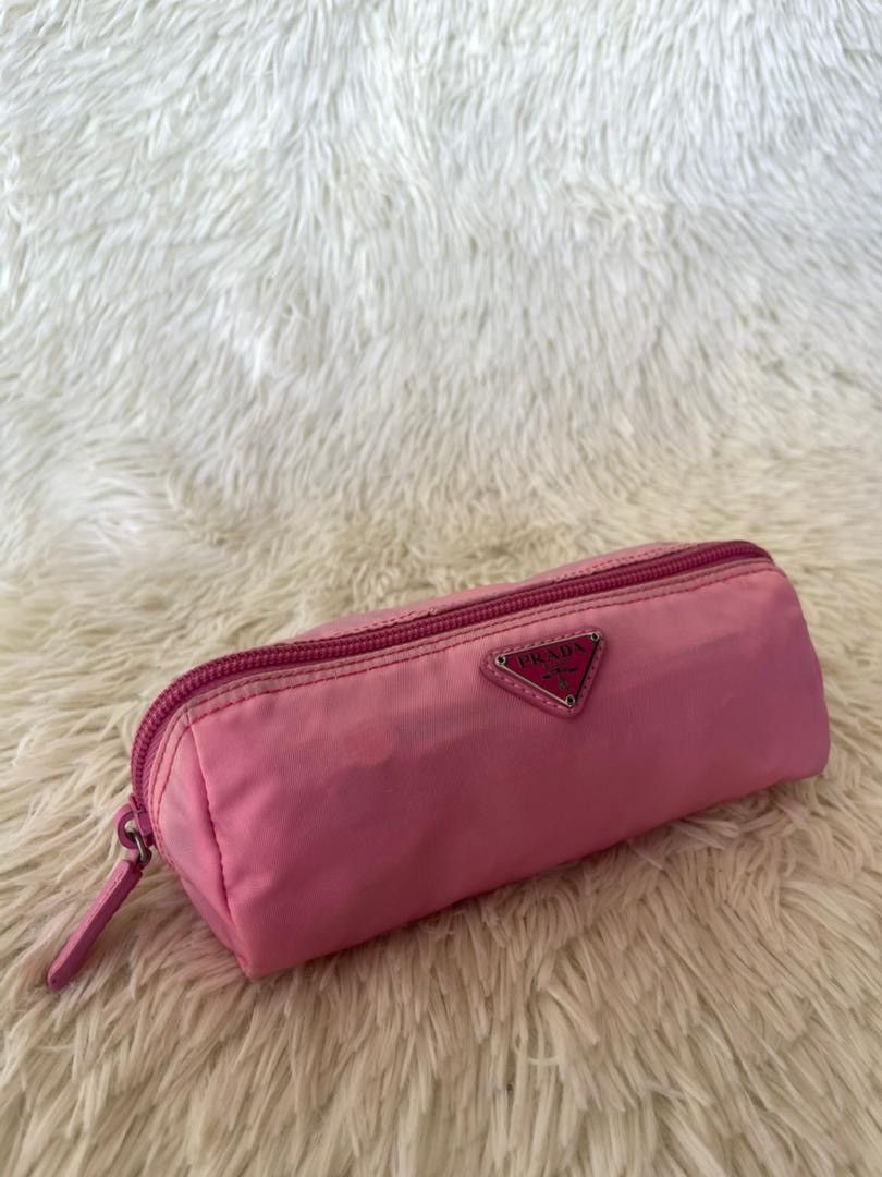 Prada Prada Fuschia Tessuto Nylon Zip Pouch Size ONE SIZE - 4 Thumbnail