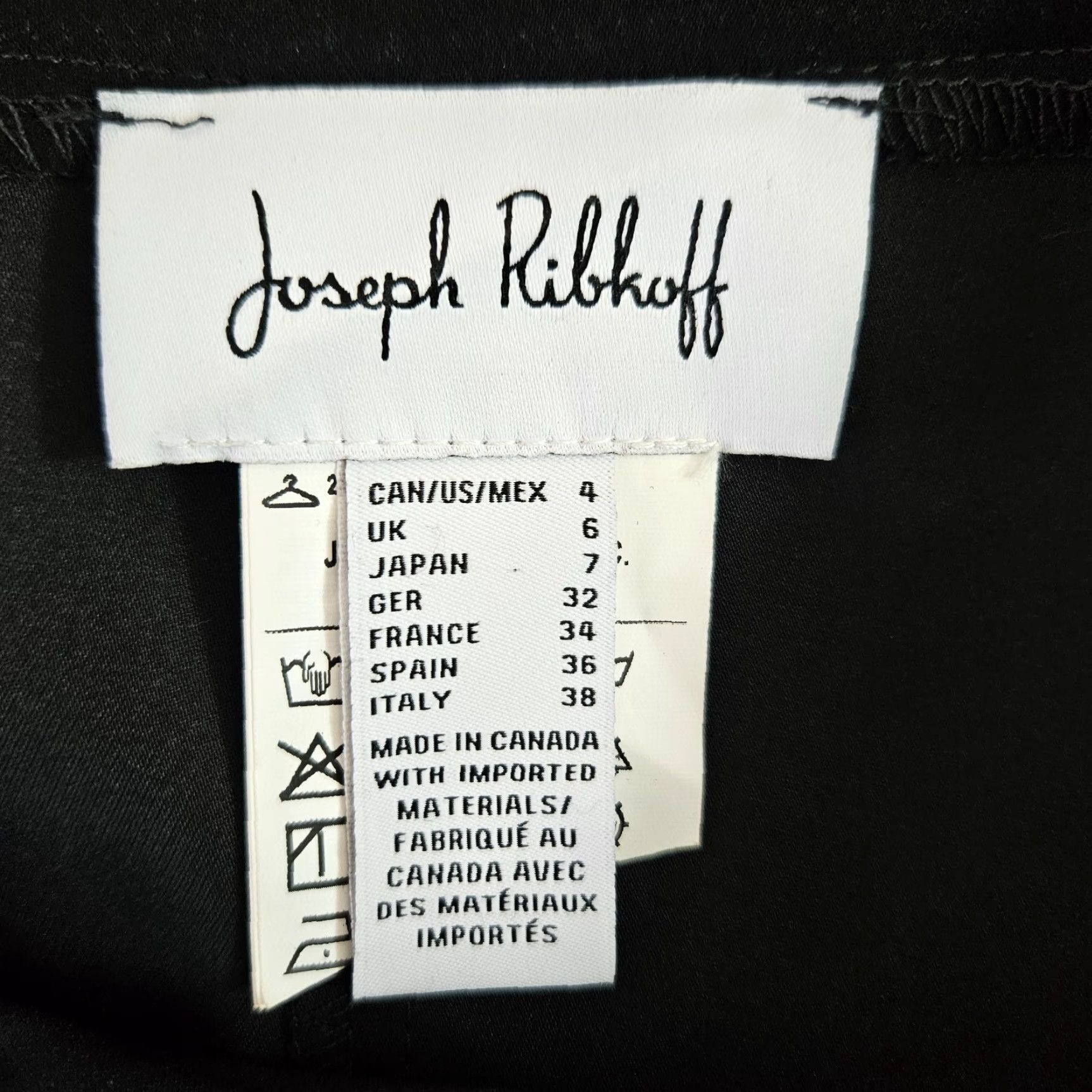 Joseph Ribkoff Joseph Ribkoff Womens Wide Leg Pants Sz 4 Black High Rise Cuffed Dress Pants Size 27" / US 4 / IT 40 - 7 Thumbnail
