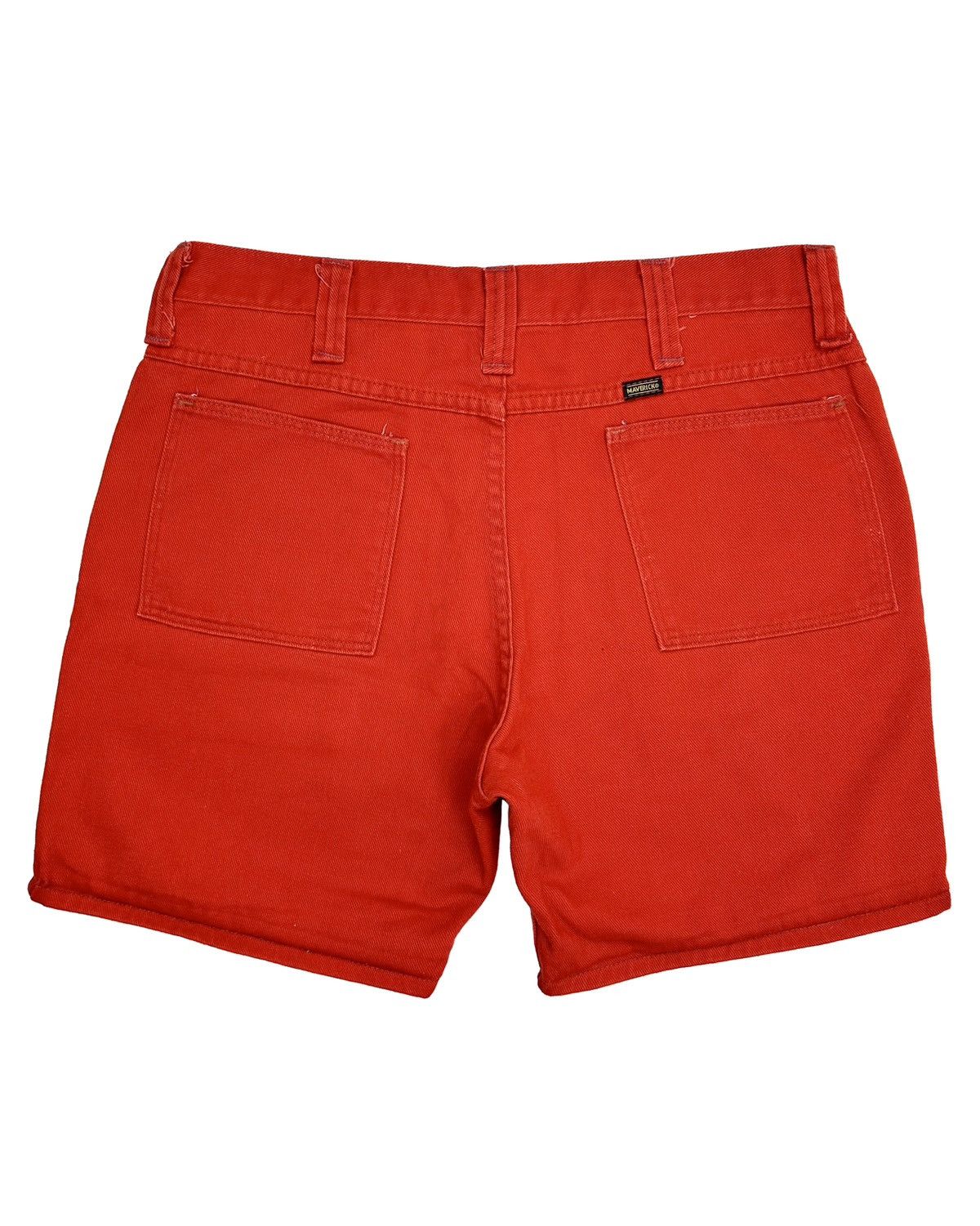 Vintage 60s/70s Orange Maverick Blue Bell Denim Shorts Size US 32 / EU 48 - 2 Thumbnail