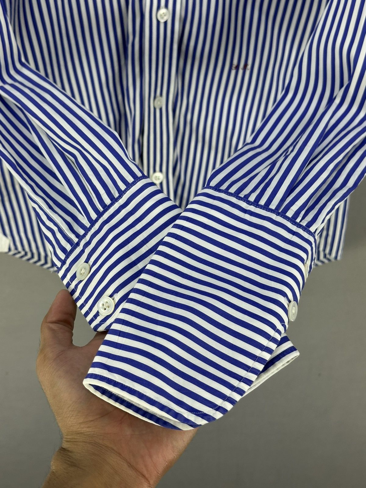 Alfred Dunhill Alfred Dunhill Made to Measure Stripes Flannel Shirt Size US XS / EU 42 / 0 - 11 Thumbnail