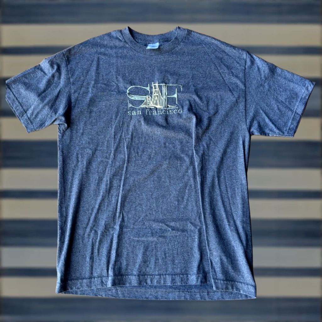 Vintage VINTAGE 90s Y2K San Francisco Tourist Souvenir T Shirt XL Embroidered Unisex Adults Gray Cotton Short Sleeve Crew Neck Alstyle Apparel & Activewear Size US L / EU 52-54 / 3 - 1 Thumbnail