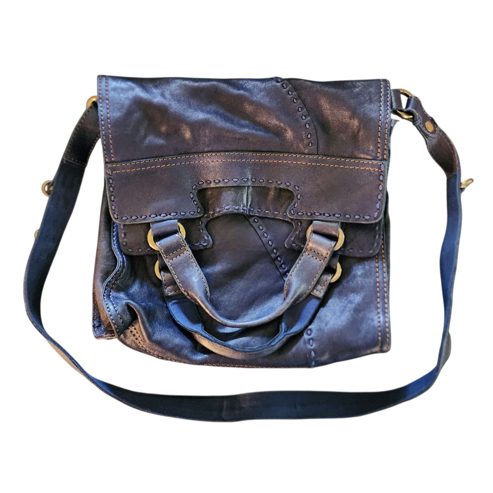 Lucky Brand Lucky Brand "Abbey Road" crossbody messenger black leather Size ONE SIZE - 1 Thumbnail