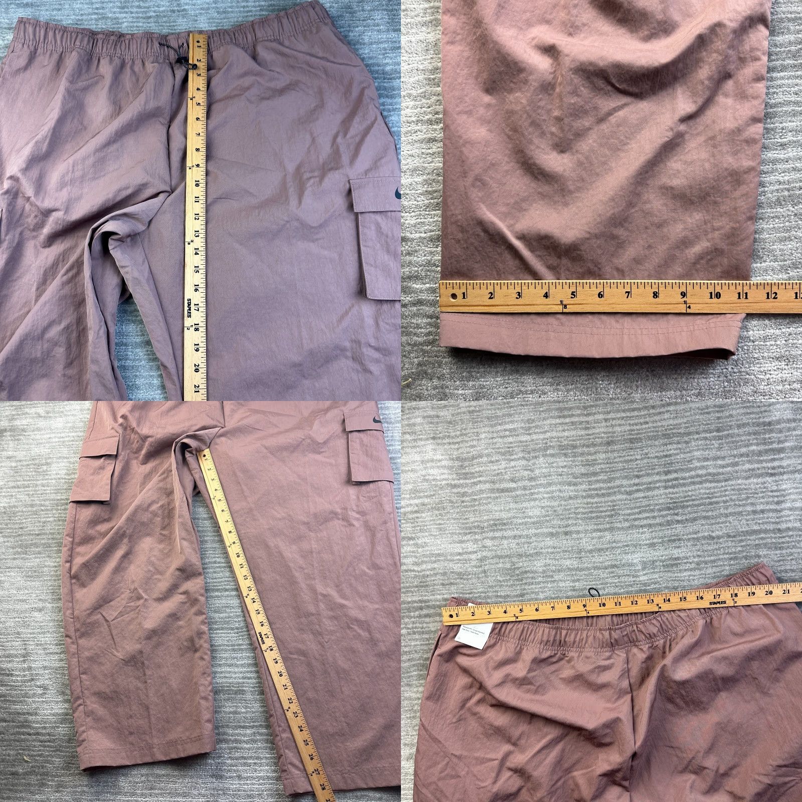 Nike Nike Pants Womens 2X Purple Mauve High Waisted Woven Cargo Shirt? Size 40" / US 18 - 8 Thumbnail