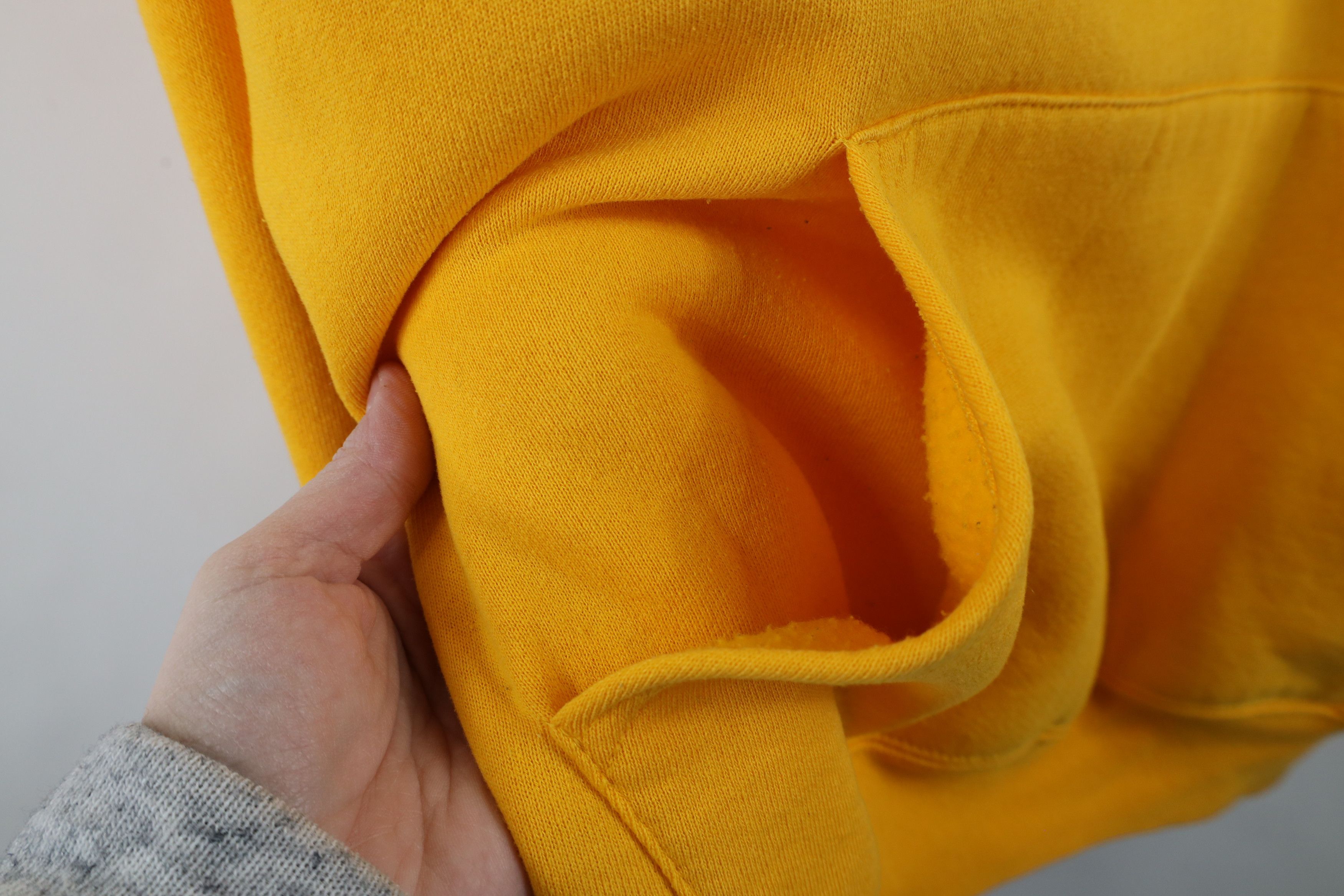 Russell Athletic × Vintage Vintage 90s Russell Athletic Blank Hoodie Sweatshirt Yellow Size US XXL / EU 58 / 5 - 5 Thumbnail