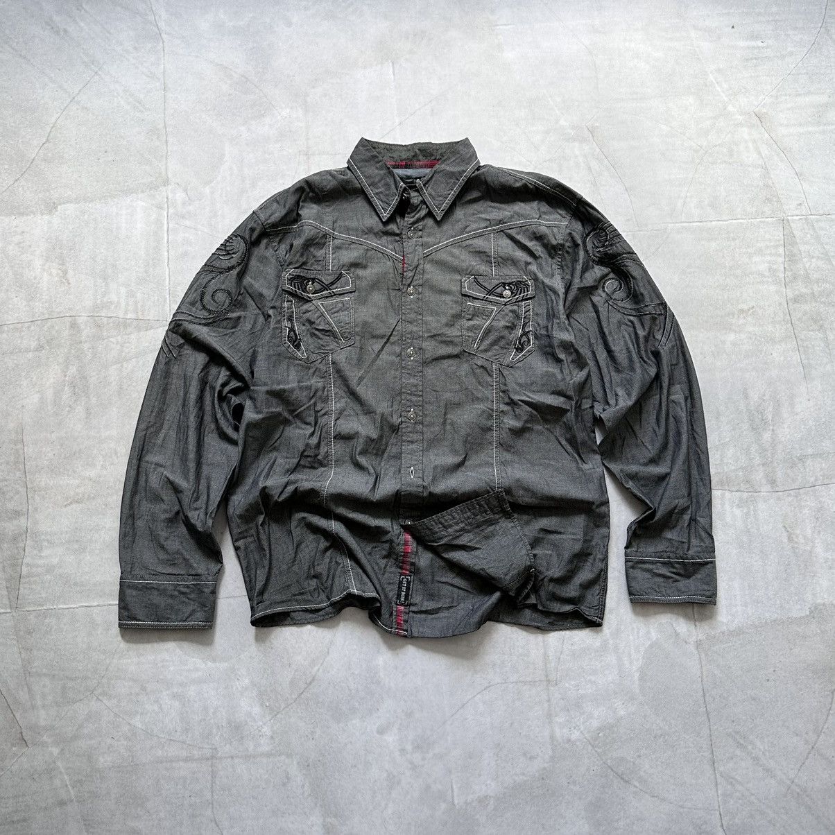 Tripp NYC Japan Affliction Vibe Tribal Shirt Gothic Mad Punk Style Size US XL / EU 56 / 4 - 6 Thumbnail