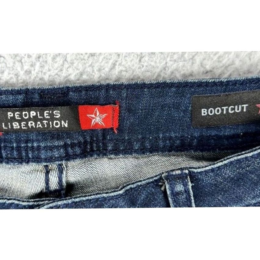Vintage Peoples Liberation Jeans Women 29 Blue Distressed Bootcut Denim Pants Ladies NEW Size 29" - 6 Thumbnail