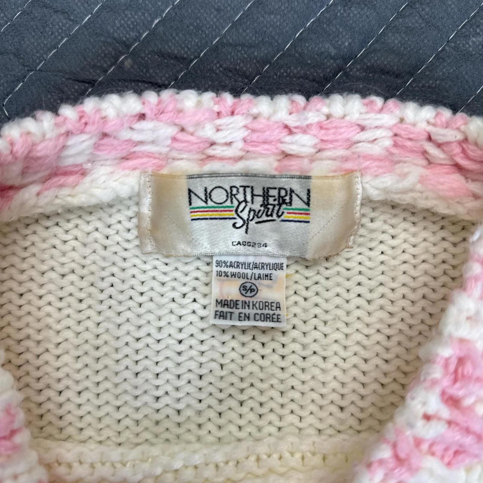 Other Vintage knit sweater with pink motif details. Size S / US 4 / IT 40 - 5 Thumbnail